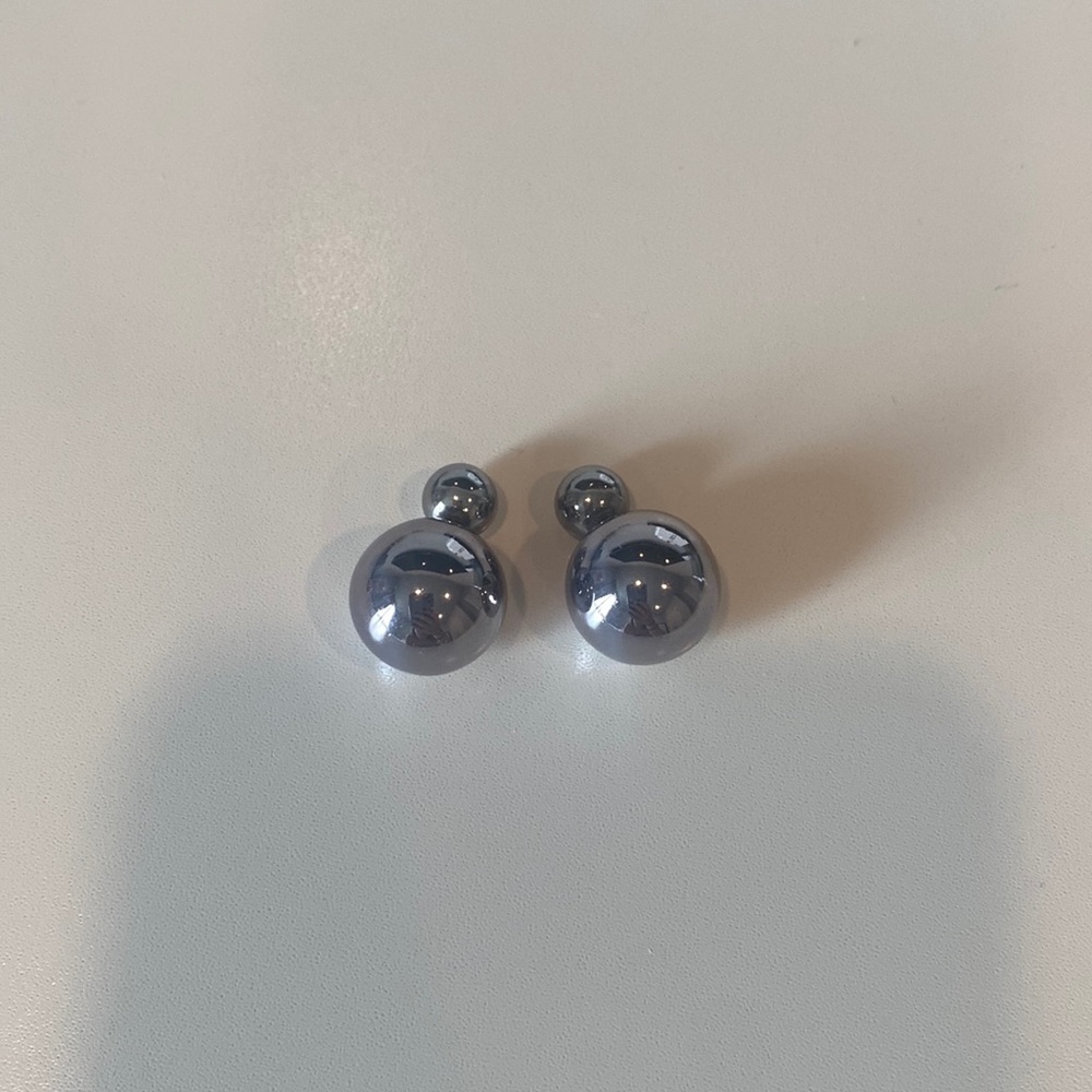 Faux Dior ball earrings